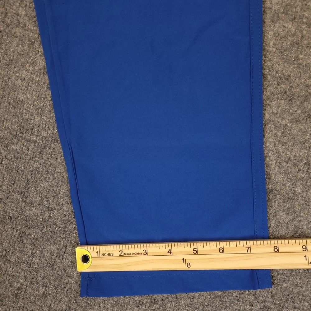 Athletic Travel Pants Men 32x30 Blue Stretch Drawstring Zip Pocket High Rise NWT - Picture 10 of 15